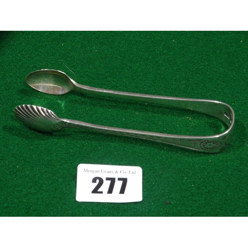 277 - A Pair Of Edinburgh Silver Sugar Tongs, 1875