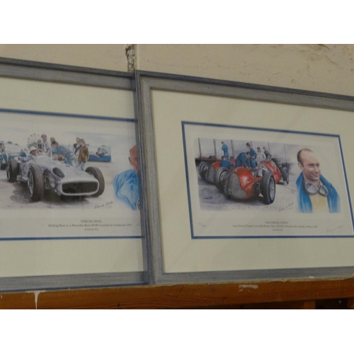 A Pair Of Limited Edition Classic Racing Car Prints