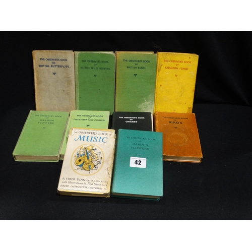 42 - A Group Of Ten Vintage Observers Books