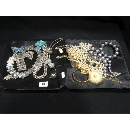 13 - Two Trays Of Vintage Costume Jewellery