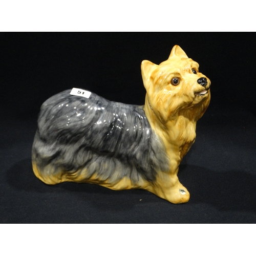 51 - A Pottery Model Yorkshire Terrier By Just Cats