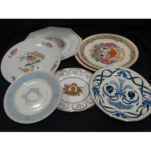 3 - A Qty Of Circular Plates To Include Royal Commemorative