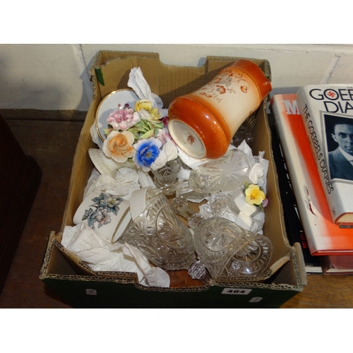 404 - A Box Of Mixed Glassware & Ornaments