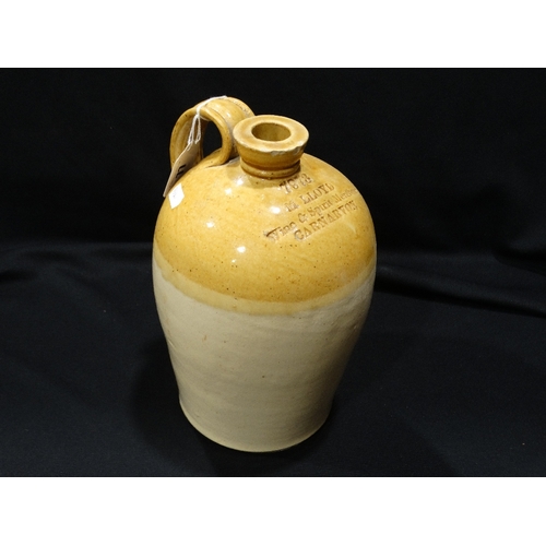 77 - A Semi-Glazed Stoneware Flagon By M. Lloyd, Caernarvon