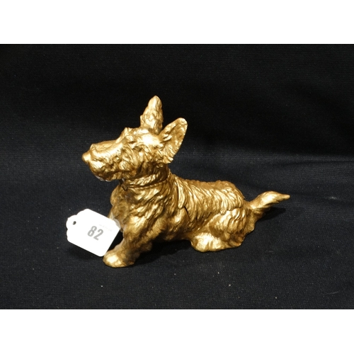 82 - An Early 20thc Table Lighter & Ashtray In The Form Of A Terrier Dog