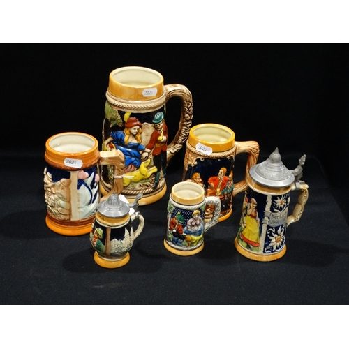 18 - A Group Of Pottery Steins