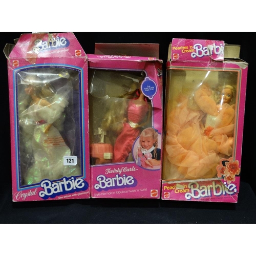 121 - Three Boxed Vintage Barbie Dolls