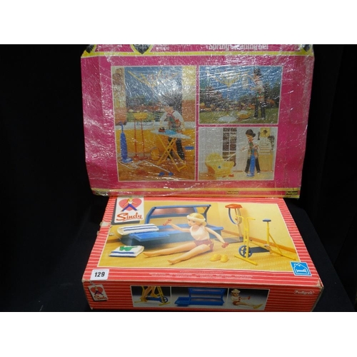 129 - Two Vintage Sindy Accessory Sets, Spring Cleaning Set & Keeping Fit