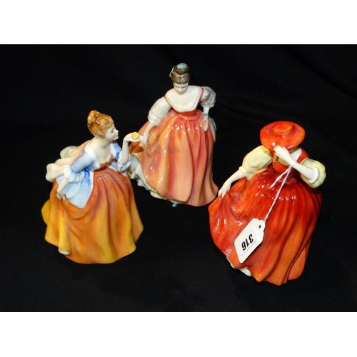 316 - Three Royal Doulton China Figures