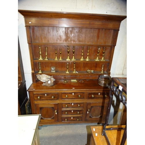 519 - A 19thc Mahogany Anglesey Dresser With Three Shelf Rack, 61 Wide