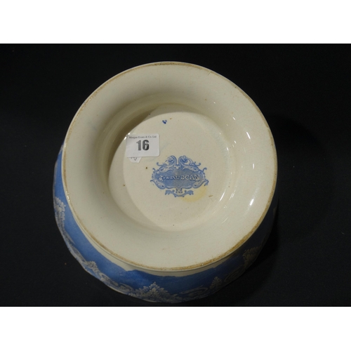 16 - A Blue & White Punch Bowl By Elkin Knight & Bridgwood Circa 1830