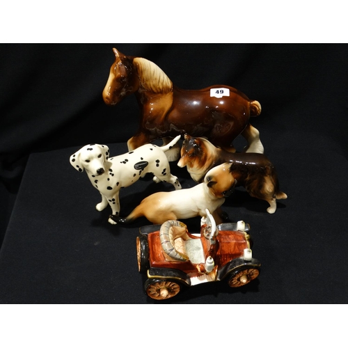 49 - A Group Of Pottery Animal Ornaments