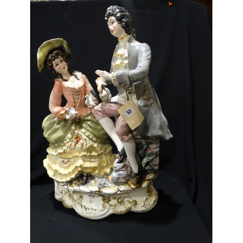 52 - A Large Mid Century Capodimonte Group Of Figures