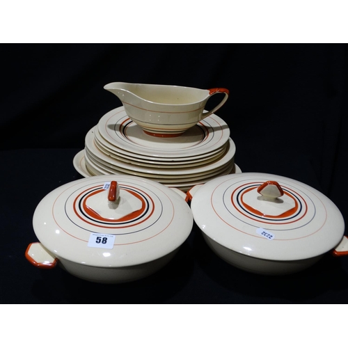 58 - A Qty Of Art Deco Dinnerware