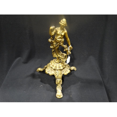 106 - A Cast Metal Figural Lamp Base