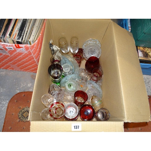 137 - A Box Of Glassware