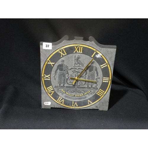 37 - A Slate Framed Table Clock