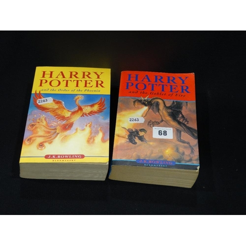 68 - Two 1st Edition Harry Potter Paperback Novels