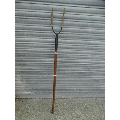 588 - An Antique Wooden Handled Pitch Fork