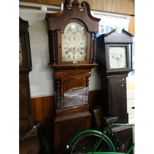 610 - An Antique Mahogany Encased Long Case Clock, With Arch Painted Dial, Eight Day Movement, John Owen, ... 