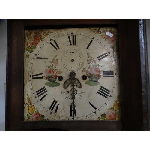 609 - An Antique Oak Encased Long Case Clock With Square Painted Dial, Eight Day Movement, John Wynstanley... 