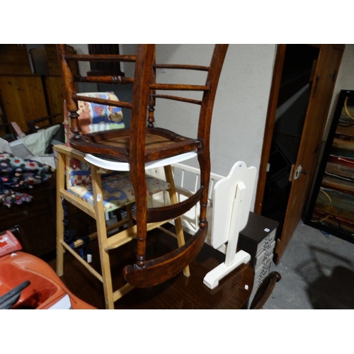 A High Chair, Dolls Cot Etc
