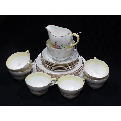 47 - A Twenty-One Piece Floral Decorated Tea Set