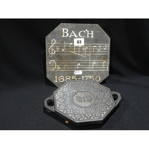 83 - A Composer Slate Plaque Etc