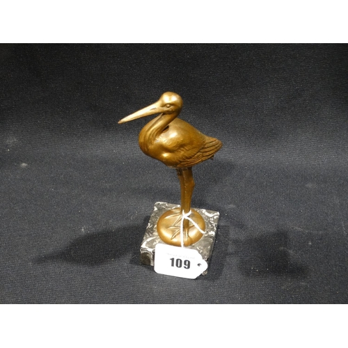 109 - An Art Deco Style Bronze Finish Figure Of A Stork