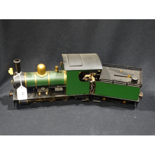 122 - A Cheddar Models Ltd 1 Gauge Steam Locomotive & Tender
Model Train