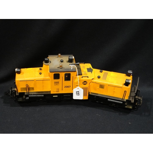 127 - A Lehmann LGB Model 20670 Track Cleaning Locomotive, 1 Gauge
Model Train