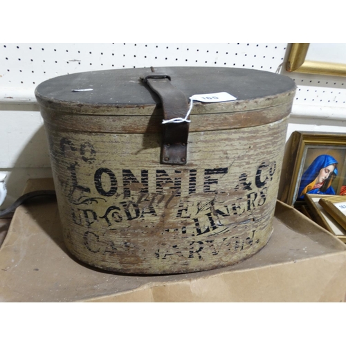 165 - A Vintage Bentwood Top Hat Box For Lonnie & Co, Caernarfon