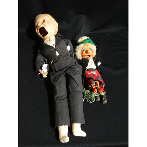 208 - A Vintage Ventriloquist`s Dummy, Together With A Pelham Puppet