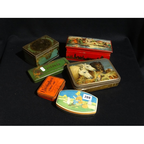 209 - A Quantity Of Collectable Toffee & Other Tins