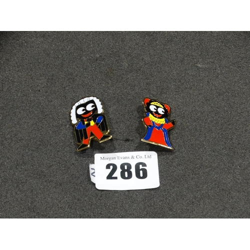 286 - Two Robertsons Jam Pin Badges, Judge & Queen