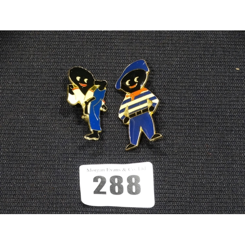 288 - Two Robertsons Jam Pin Badges, Karate & French Boy