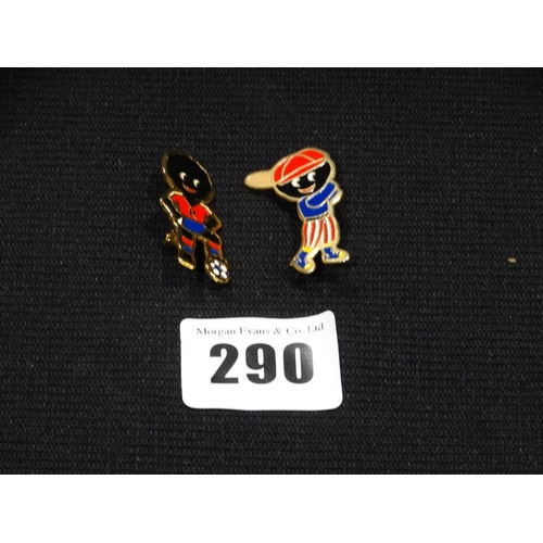 290 - Two Robertsons Jam Pin Badges, Footballer & Baseball Player