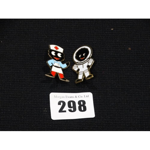 298 - Two Robinsons Jam Pin Badges, Nurse & Astronaut