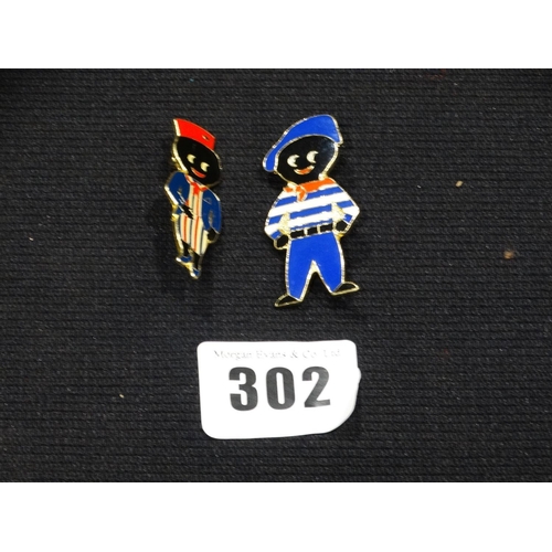 302 - Two Robinsons Jam Pin Badges, Bell Boy & Frenchman