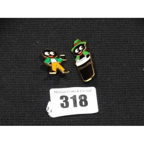 318 - Two Robinsons Jam Pin Badges, Both For Guinness