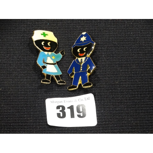 319 - Two Robinsons Jam Pin Badges, Nurse & Policeman