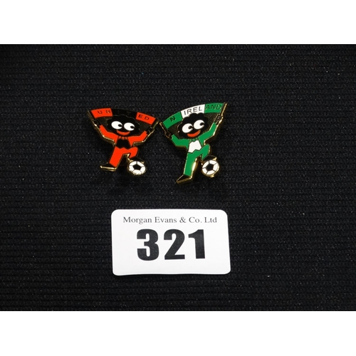 321 - Two Robinsons Jam Pin Badges, Northern Ireland & United