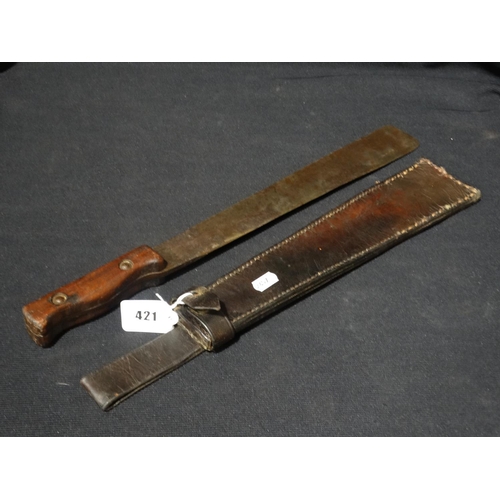 421 - A British World War II Square Tip Machete, Model Rs45