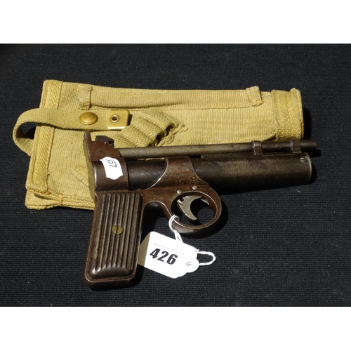 426 - A Webley & Scott Junior .177 Air Pistol In World War II Officers Holster