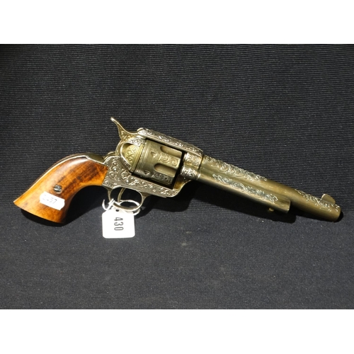 430 - A Silver Coloured Reproduction Colt Style Revolver