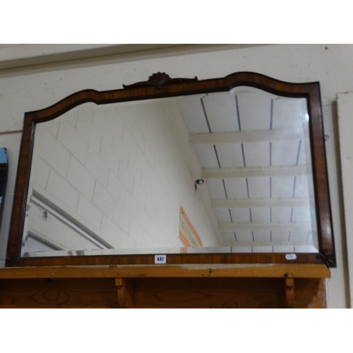 447 - An Early 20thc Mahogany Framed Wall Mirror