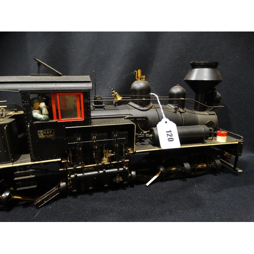 120 - A Spectrum By Bachmann Model Locomotive, Shay, 1 Gauge 
Model Train