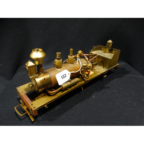 132 - A Kit Built 0 Gauge Brass Finish Locomotive
Model Train