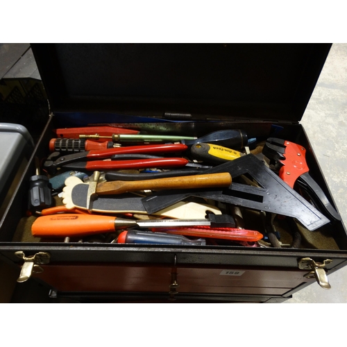 159 - A Metal Tool Cabinet Containing Precision Tools Etc