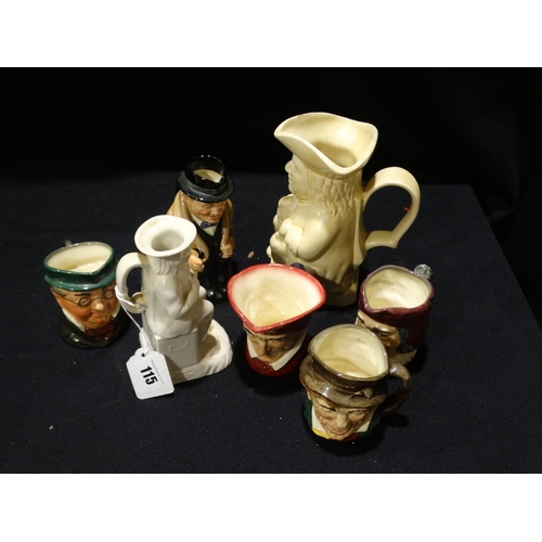 115 - A Group Of Royal Doulton And Other Character Jugs (7)